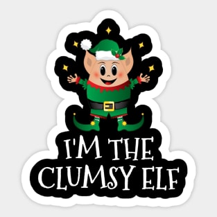 Christmas Pajama Cute Xmas Elf Costume Gift Idea Sticker